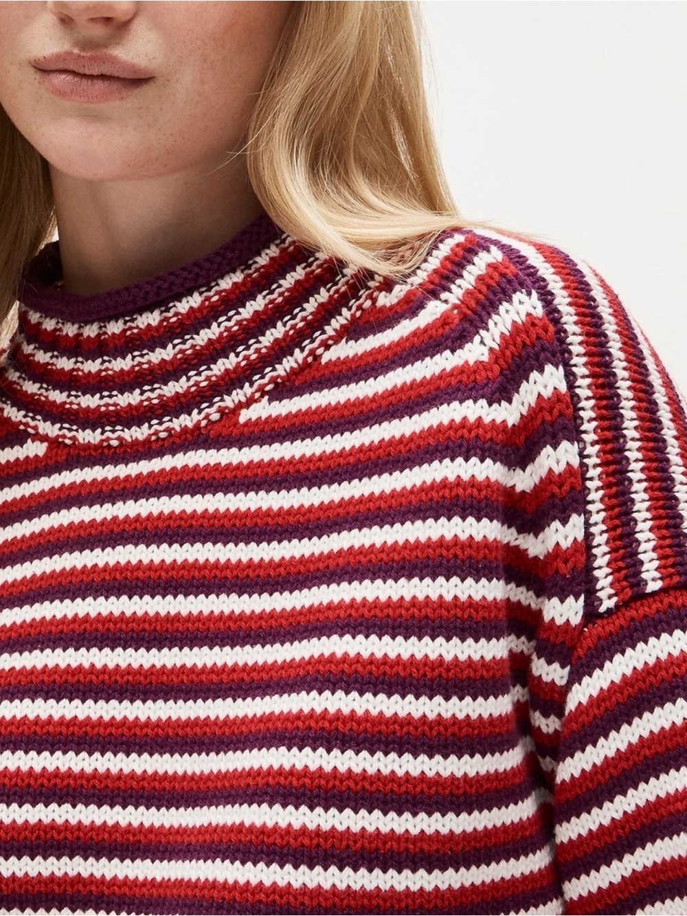 J Crew striped Rollneck sweater